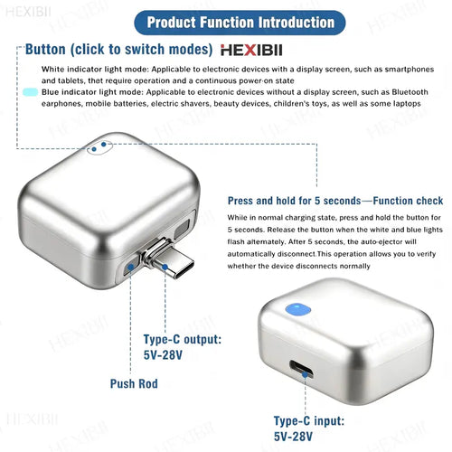 140W Smart Auto Stop USB-C Charger, Physical Cut-Off Protection, Avoid Overcharging for Phone, Tablet, Laptop