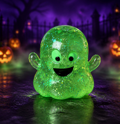 Halloween Pumpkin Head New Style Squishy Malt Syrup Stress Relief Toy with Glitter Creative Fidget Toy