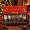 🎁Christmas Hand‑Painted Wine Glass Gift Set | 6‑Pack Christmas Holiday Decor Gift Box | 🎄Christmas stock limited. Order early for holiday delivery.