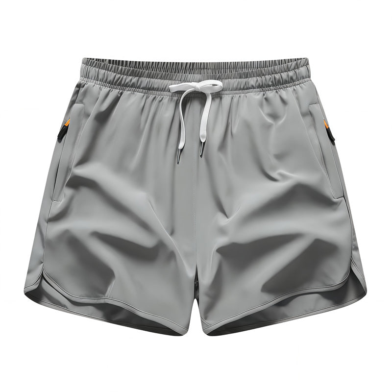 Men's Summer Lightweight Breathable Quick-Dry Beach Shorts with Drawstring & Zipper Pockets, Casual Daily Wear, Ideal Gift for Him, Quick-Dry Tropical Style Swim Trunks