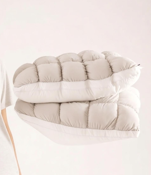 ✨Pineapple Puff Pillow｜Great Discount Offer – Soft Quilted Puff Grid Design Pillow, Fluffy Plush Bed Pillow with Cloud Like Comfort, Breathable Support Pillow for Side, Back & Stomach Sleepers, Cozy Bed Pillow for Better Sleep