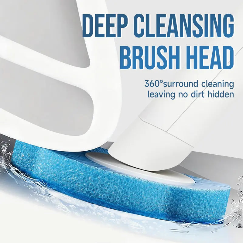 2-Pack Disposable Toilet Brush with Wall-Mount Holder & 48 Refills. Extended handle for hygienic cleaning, suitable for toilet, sink, bathtub, basin and urinal.